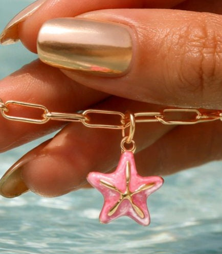 Pulsera Estrella de Mar Rosa