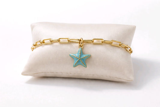 Pulsera Estrella de Mar Turquesa