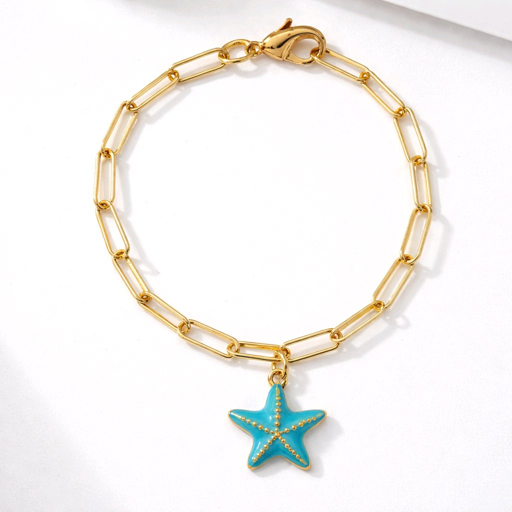 Pulsera Estrella de Mar Turquesa