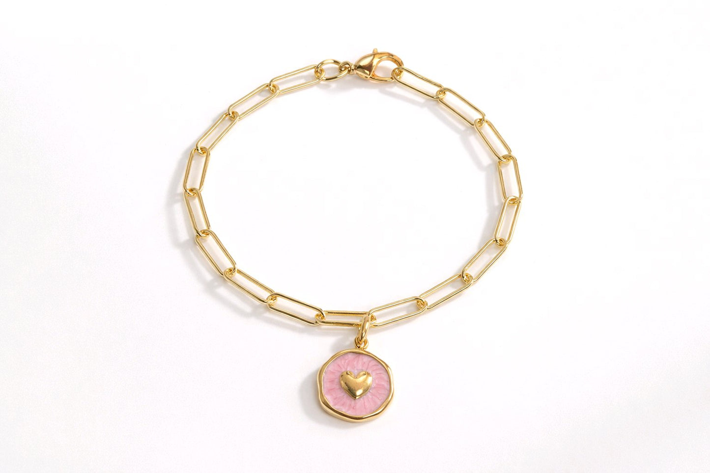 Pulsera Corazón Rosa