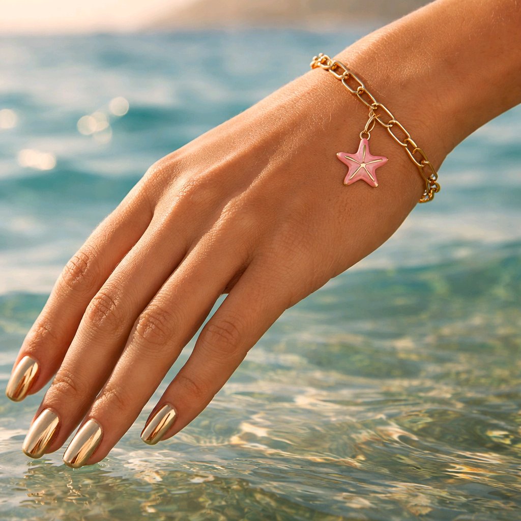 Pulsera Estrella de Mar Rosa